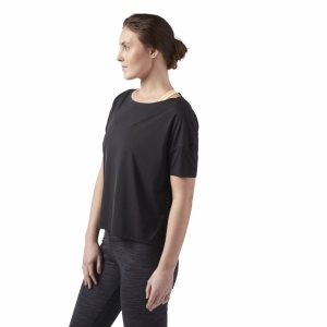 Reebok Relaxed T Shirt Damen - Schwarz - DE 671-CWB